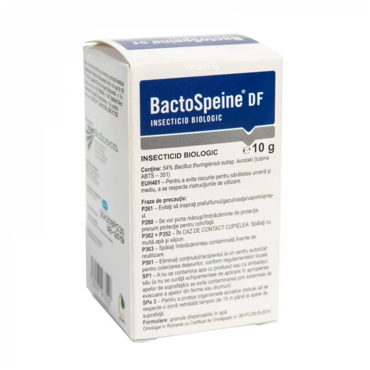 Mod de actiune: BACTROSPEINE actioneaza asupra larvelor daun